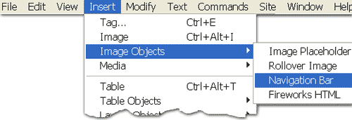 navigation bar drop down